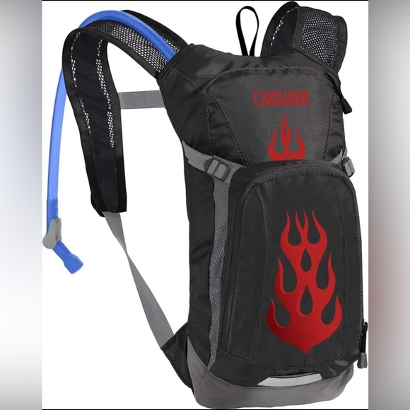 Camelbak Bags Nwt Camelback 5oz Mini Mule Backpack Flames Youth Kids Hiking Hydration Pack